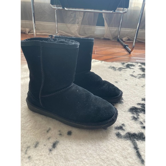 Black short boots with faux fur lining, size 5 - Picture 2 of 8